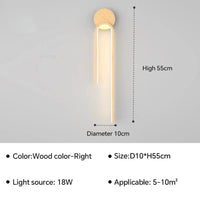 Applique Murale LED Nordique pour une Déco de Chambre Tendance | Marco Lucetti Couleur bois R / Blanc froid