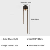 Applique Murale LED Nordique pour une Déco de Chambre Tendance | Marco Lucetti Noir R / Blanc chaud