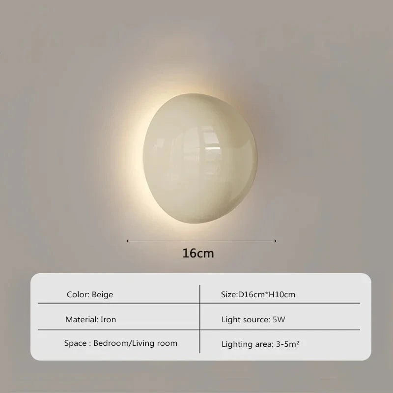 Applique murale LED nordique ronde en métal - Décoration intérieure chic | Marco Lucetti Beige / Lumière tricolore
