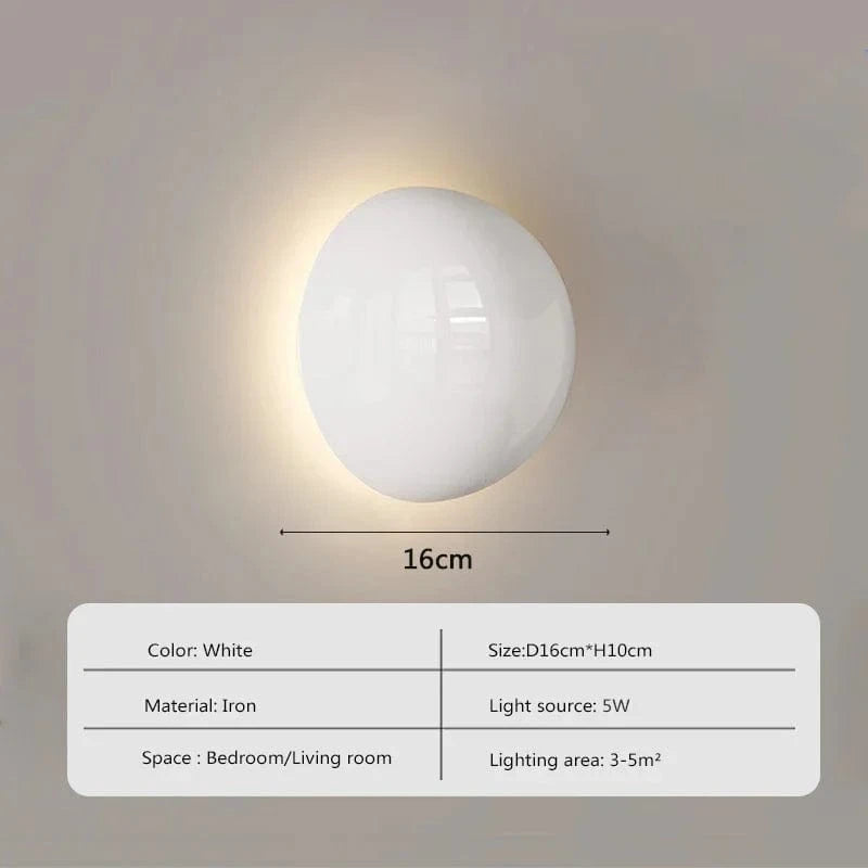 Applique murale LED nordique ronde en métal - Décoration intérieure chic | Marco Lucetti Blanc / Blanc chaud