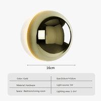 Applique murale LED nordique ronde en métal pour une déco intérieure de style scandinave | Marco Lucetti