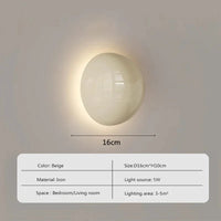 Applique murale LED nordique ronde en métal pour une déco intérieure de style scandinave | Marco Lucetti Beige / Lumière tricolore