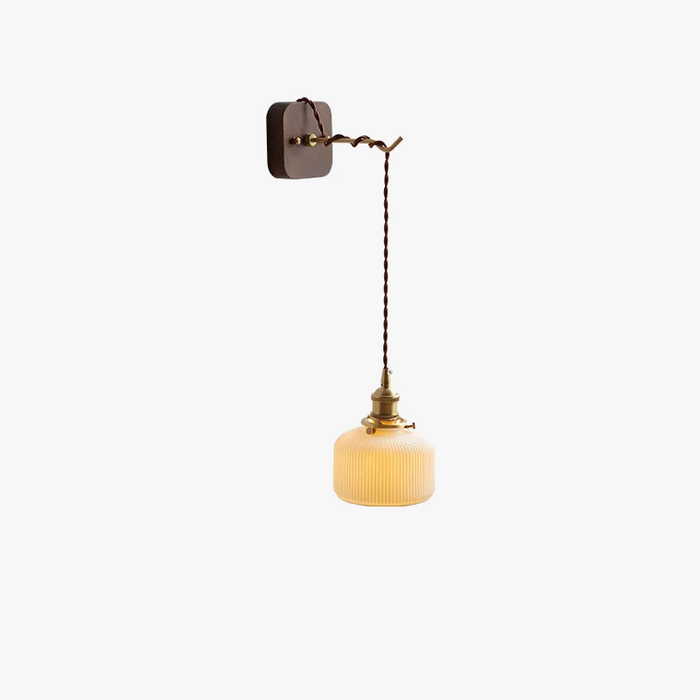 Applique Murale LED Noyer Cuivre - Élégance Moderne