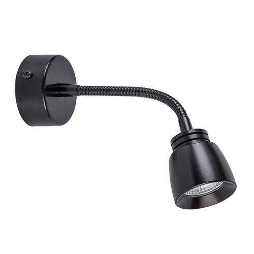 Applique murale LED Opto en métal modernisé | Marco Lucetti Noir / Chaude