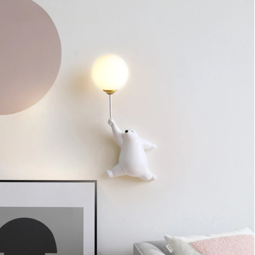 Applique murale LED Ours Lumineux