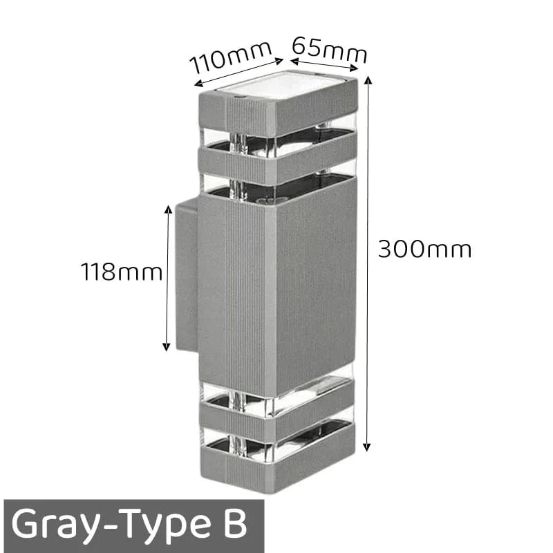 Applique murale LED Outdoor Design | Marco Lucetti GU10 sans ampoule / Gris-B