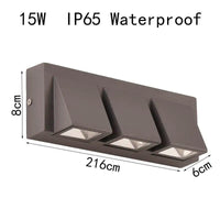 Applique murale LED Outdoor Glow | Marco Lucetti 15W gris / Blanc chaud (2700-3500K)