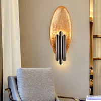 Applique murale LED ovale dorée Avery. | Marco Lucetti