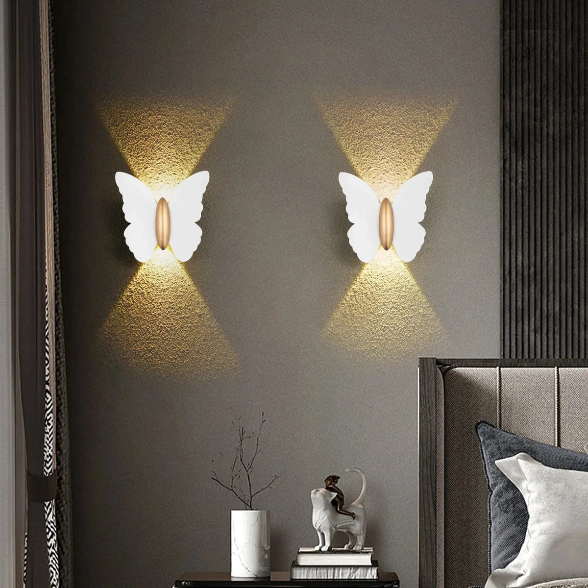 Applique murale LED Papillon Blanc - Design Moderne 12W IP65 | Marco Lucetti