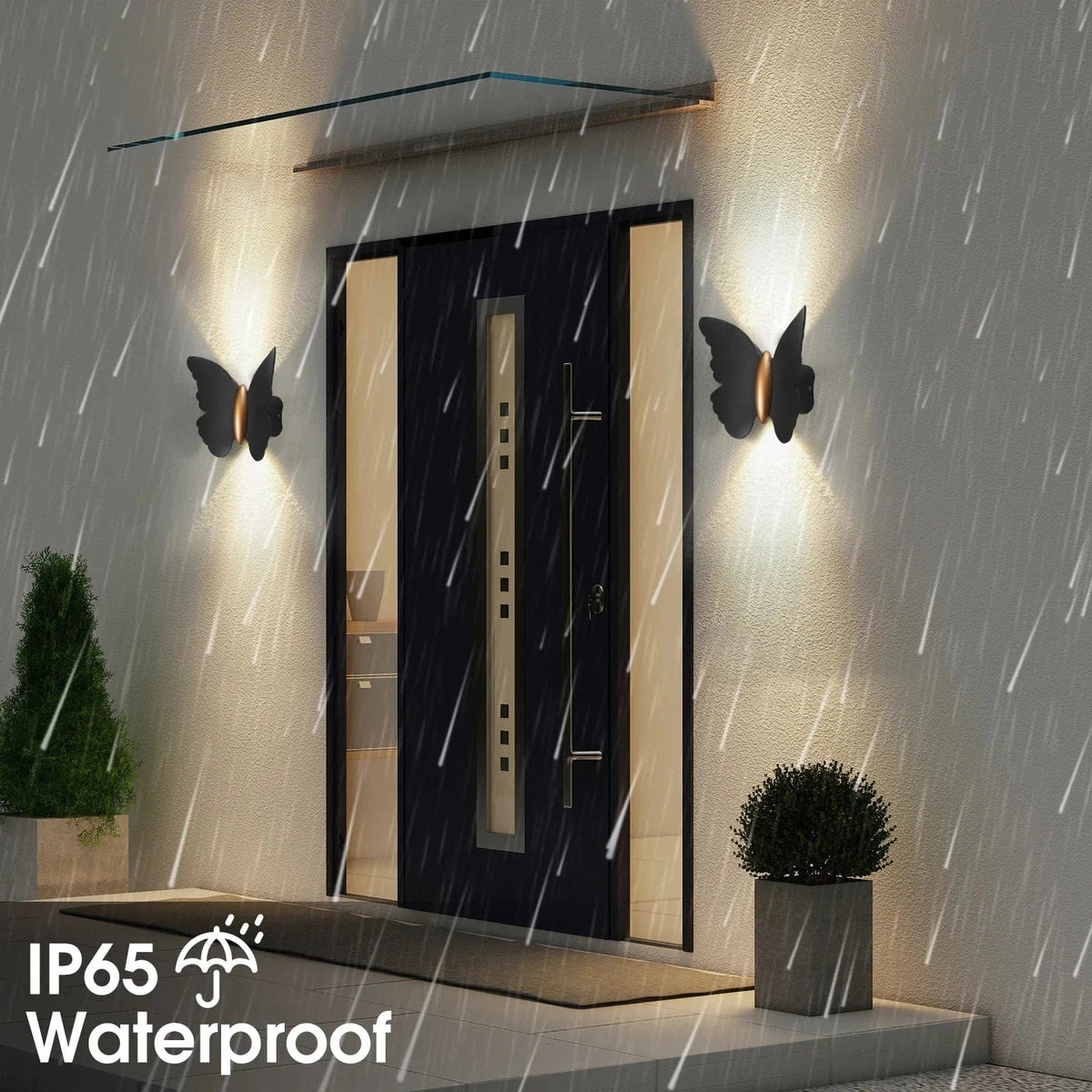 Applique murale LED Papillon Blanc - Design Moderne 12W IP65 | Marco Lucetti