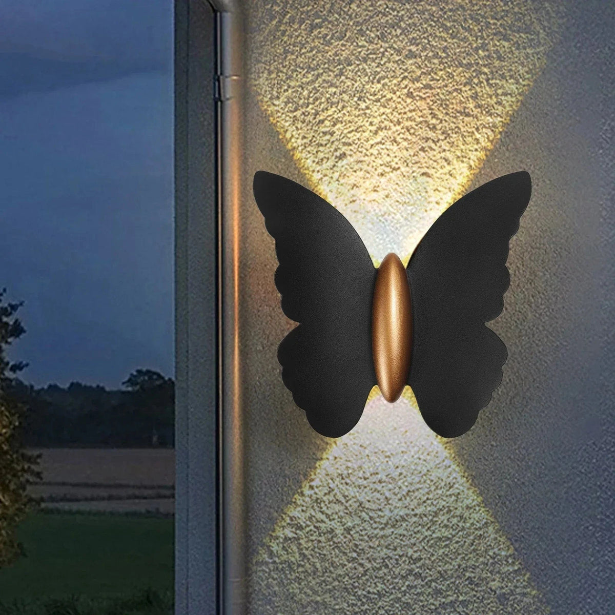 Applique murale LED Papillon Blanc - Design Moderne 12W IP65 | Marco Lucetti Noir