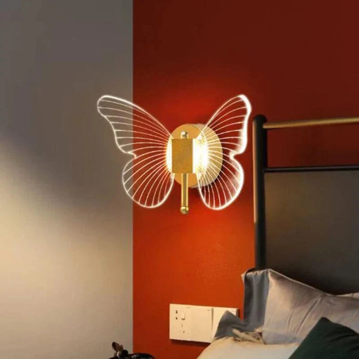 Applique murale LED papillon cuivre nordique | Marco Lucetti