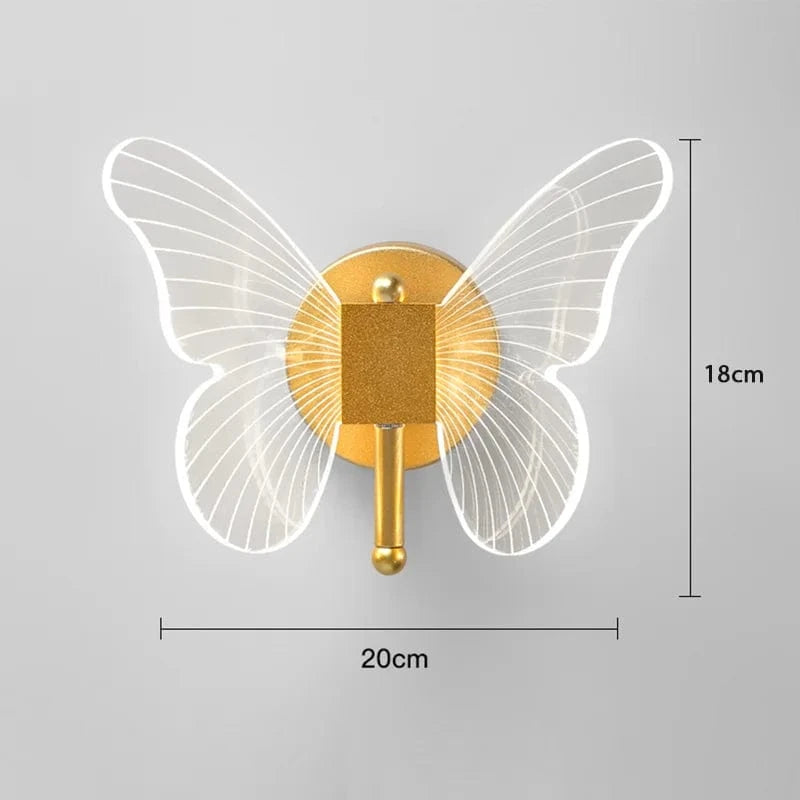 Applique murale LED papillon cuivre nordique | Marco Lucetti Or / Blanc chaud (2700-3500K)