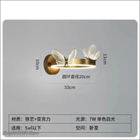 Applique murale LED Papillon Doré - Style Nordique Moderne et Créatif | Marco Lucetti