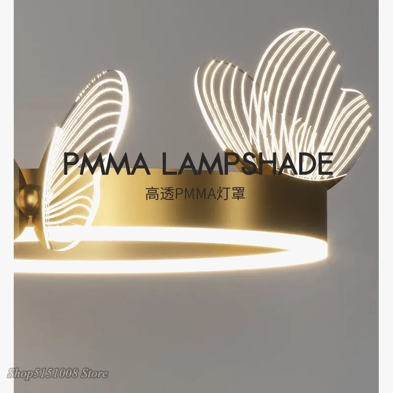 Applique murale LED Papillon Doré - Style Nordique Moderne et Créatif | Marco Lucetti