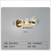 Applique murale LED Papillon Doré - Style Nordique Moderne et Créatif | Marco Lucetti Papillon doré / Lumière blanche