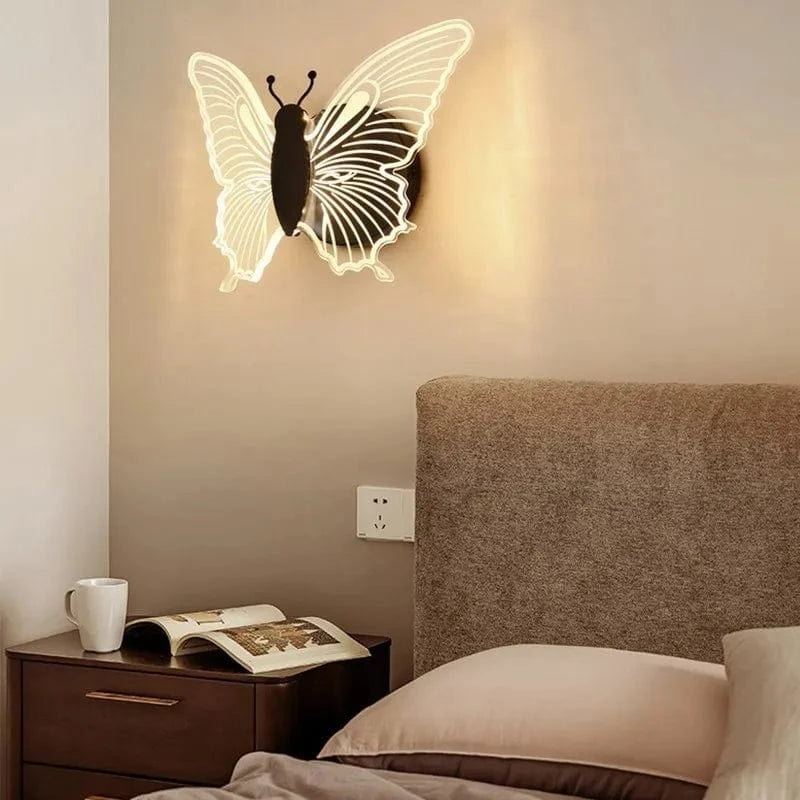 Applique murale LED Papillon Noir - Élégance Lumineuse | Marco Lucetti