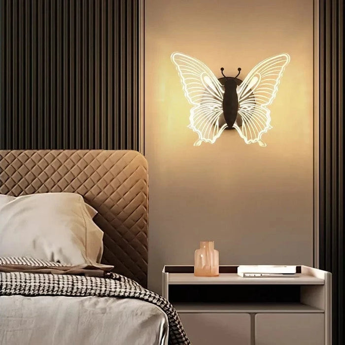 Applique murale LED Papillon Noir - Élégance Lumineuse | Marco Lucetti