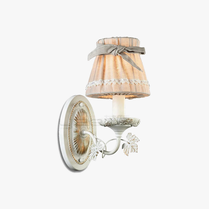 Applique murale LED Pastoral avec nœud en tissu - Décoration Nordique