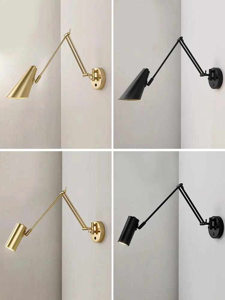 Applique murale LED pivotante, à bras long, avec capteur tactile - Design moderne | Marco Lucetti