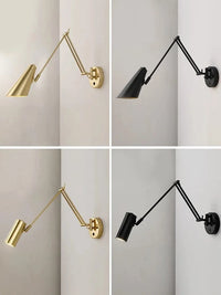 Applique murale LED pivotante, à bras long, avec capteur tactile - Design moderne | Marco Lucetti