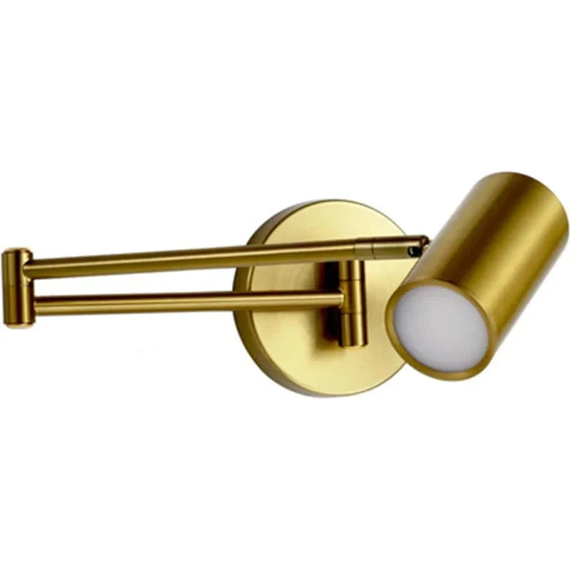 Applique murale LED pivotante, à bras long, avec capteur tactile - Design moderne | Marco Lucetti Or / Lumière froide / Pas de capteur