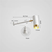 Applique murale LED pivotante FlexiSwitch, design moderne | Marco Lucetti BLANC / Lumière chaude