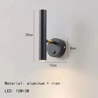 Applique murale LED pivotante pour un éclairage optimal | Marco Lucetti Noir / Blanc chaud (2700-3500K)