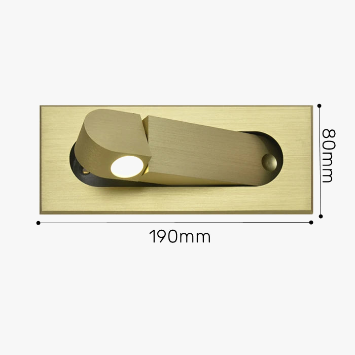 Applique murale LED pliante design moderne pour hôtel avec angle ajustable