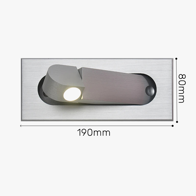 Applique murale LED pliante design moderne pour hôtel avec angle ajustable