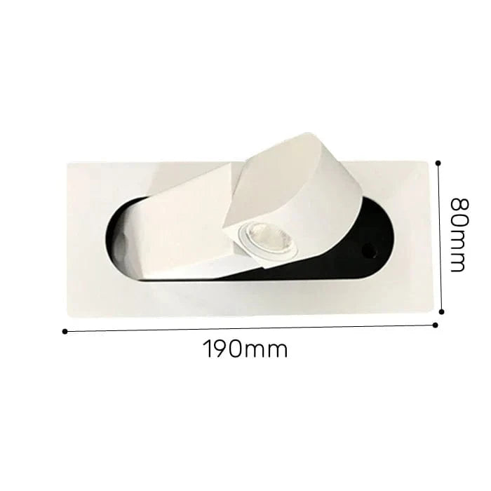 Applique murale LED pliante design moderne pour hôtel avec angle ajustable | Marco Lucetti Rectangulaire Blanc / Blanc chaud (2700-3500K)