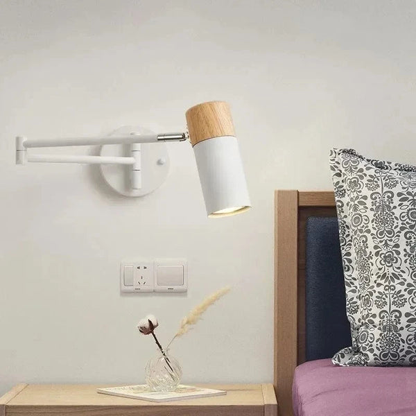 Applique murale LED pliante en bois télescopique | Marco Lucetti