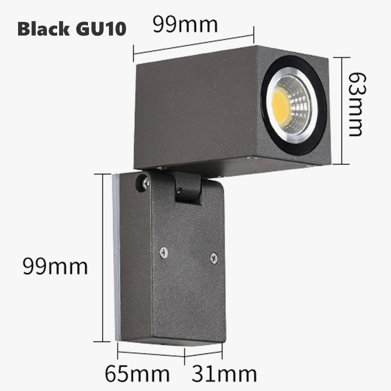 Applique murale LED pliante extérieure - Éclairage de jardin de haute qualité | Marco Lucetti