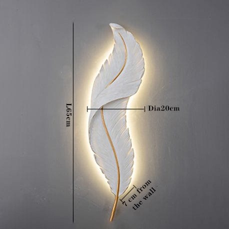 Applique murale LED Plume Blanche Kauai | Marco Lucetti