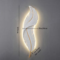 Applique murale LED Plume Blanche Kauai | Marco Lucetti
