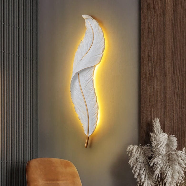 Applique murale LED Plume Blanche Kauai | Marco Lucetti