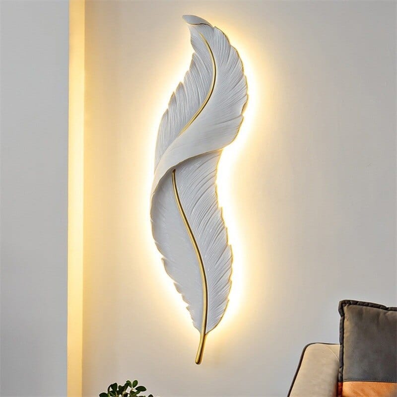 Applique murale LED Plume Blanche Kauai | Marco Lucetti