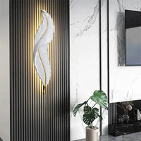 Applique murale LED Plume en résine - Modèle Moderne aux Couleurs Rose et Bleu | Marco Lucetti
