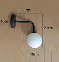 Applique murale LED post-moderne en verre doré - Design nordique | Marco Lucetti B noir