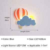 Applique murale LED pour chambre d'enfant, moderne et décorative | Marco Lucetti Ae montgolfière