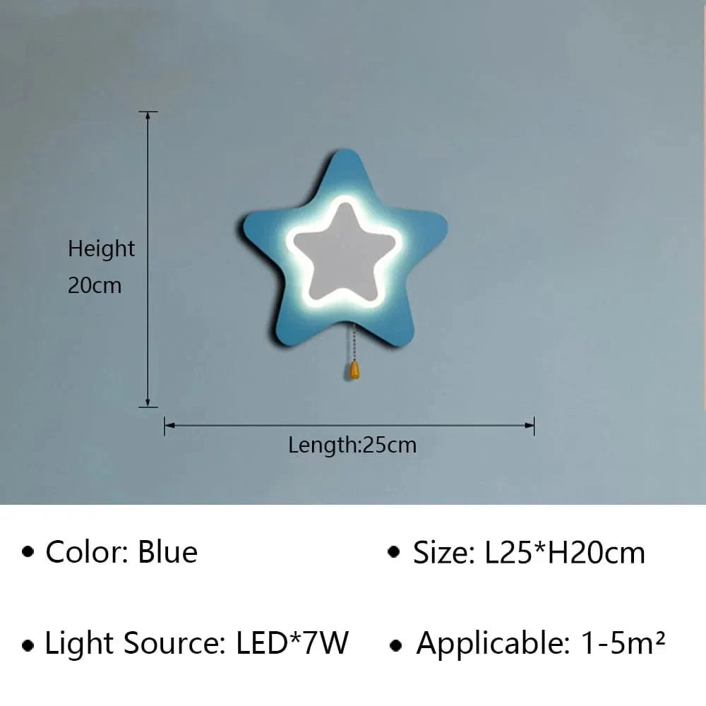Applique murale LED pour chambre d'enfant, moderne et décorative | Marco Lucetti Bleu étoile