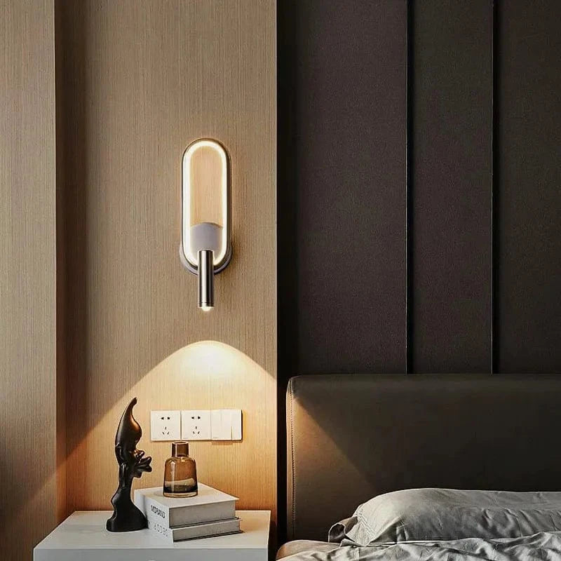 Applique murale LED pour chambre d'hôtel : Lampe liseuse tête de lit avec intérieur LED Rotation et chevet Booklight | Marco Lucetti