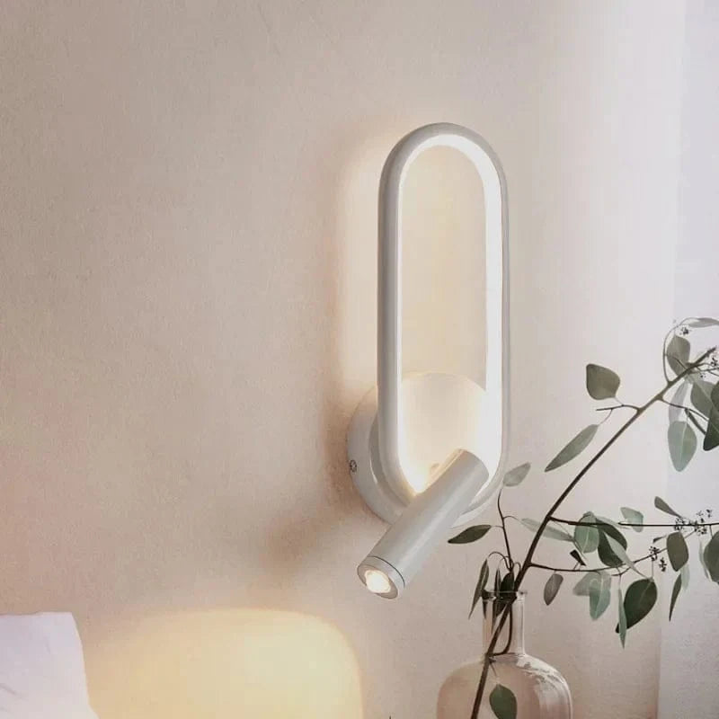 Applique murale LED pour chambre d'hôtel : Lampe liseuse tête de lit avec intérieur LED Rotation et chevet Booklight | Marco Lucetti