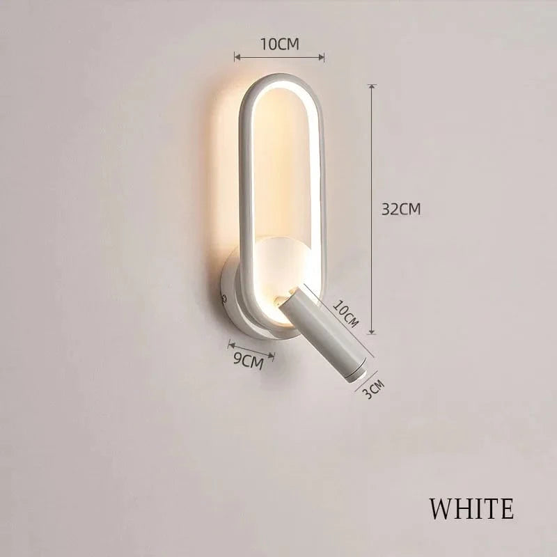 Applique murale LED pour chambre d'hôtel : Lampe liseuse tête de lit avec intérieur LED Rotation et chevet Booklight | Marco Lucetti BLANC / BLANC FROID