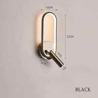 Applique murale LED pour chambre d'hôtel : Lampe liseuse tête de lit avec intérieur LED Rotation et chevet Booklight | Marco Lucetti NOIR / BLANC FROID