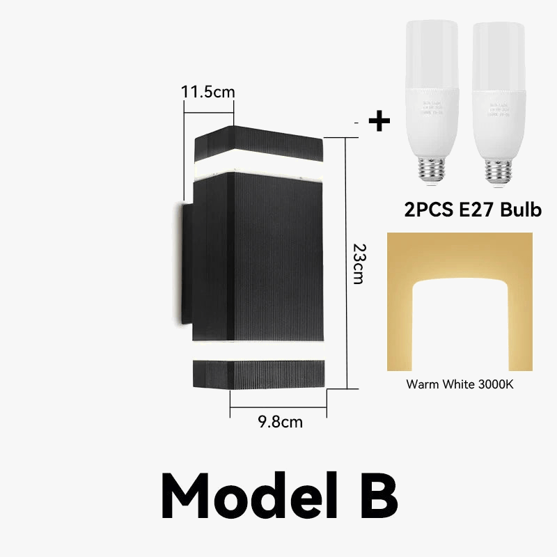 Applique murale LED pour extérieur : Éclairage décoratif pour maison et jardin | Marco Lucetti