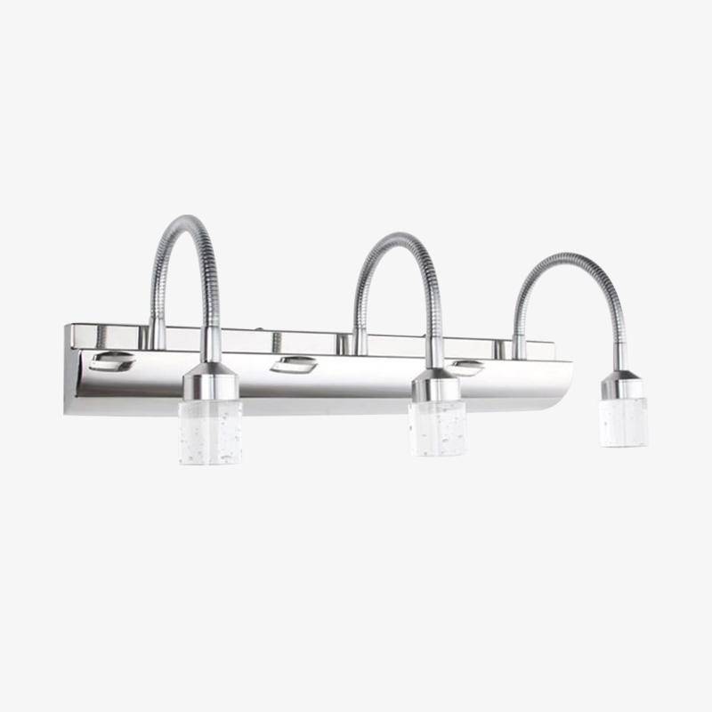 Applique murale LED pour miroir et salle de bain : Luminosité dirigée | Marco Lucetti 3 lampes / Froide