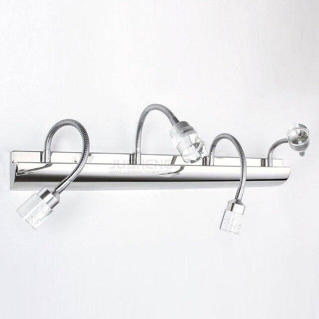 Applique murale LED pour miroir et salle de bain : Luminosité dirigée | Marco Lucetti 4 lampes / Froide