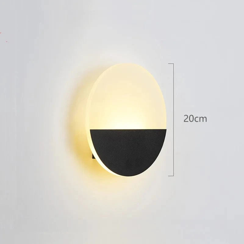 Applique Murale LED pour un Éclairage d'Intérieur Décoratif | Marco Lucetti Rond noir / CHINE / Blanc chaud (2700-3500K) | 8W