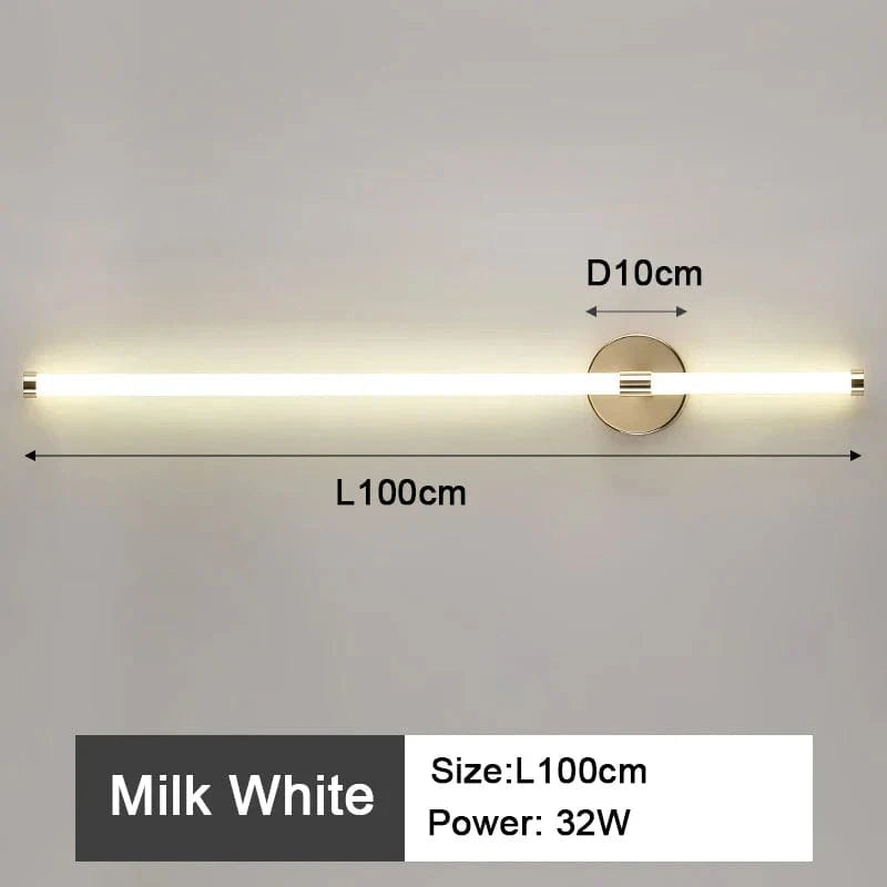 Applique murale LED pour une ambiance lumineuse dans votre chambre à coucher | Marco Lucetti L100cm 32w / Blanc chaud